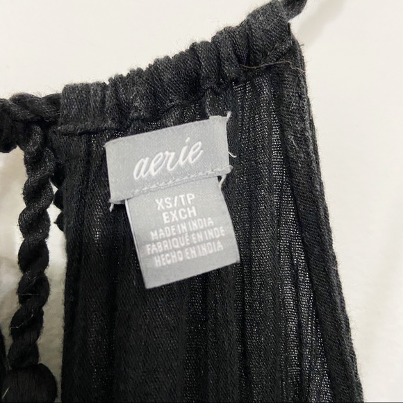 Aerie Short Black Romper with Lace Hem XS - Picture 6 of 8